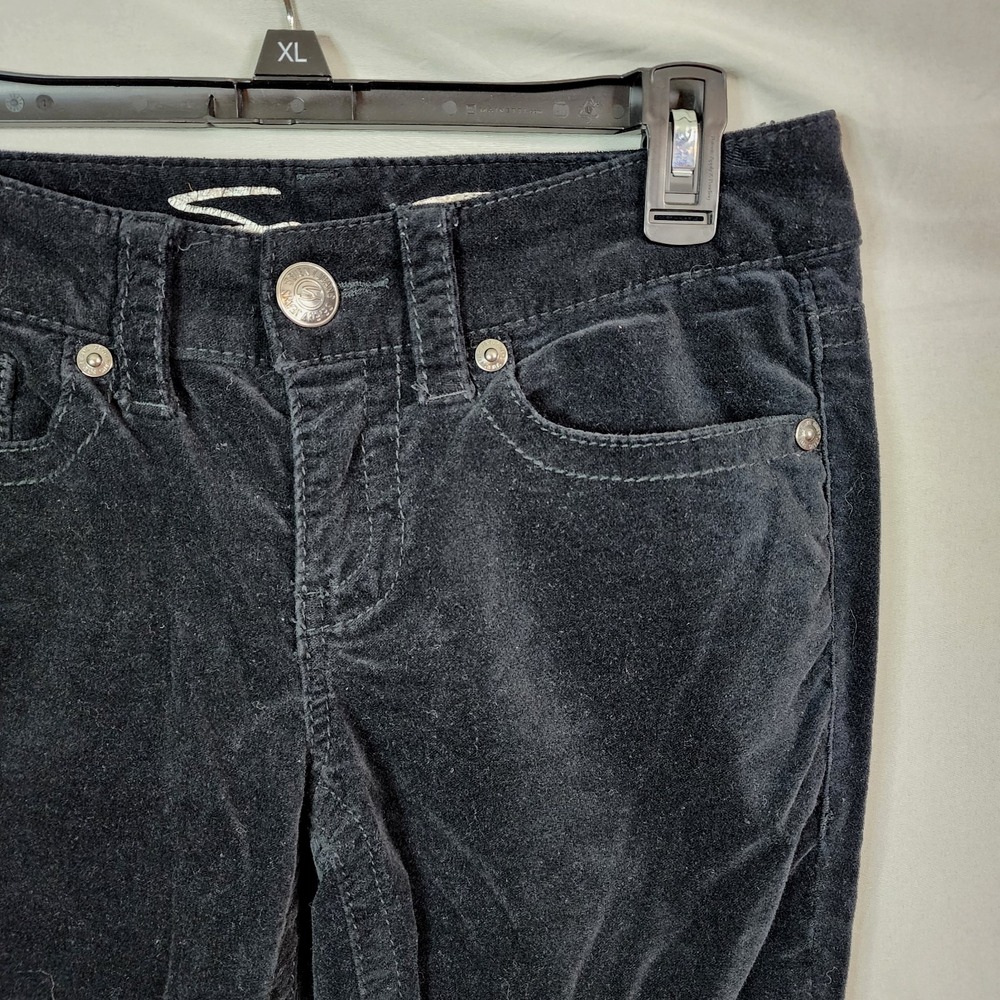 SEVEN7 Size 8 Black Velvet 5 Pocket Skinny Jeans Career Casual Cotton Stretch - Picture 3 of 10